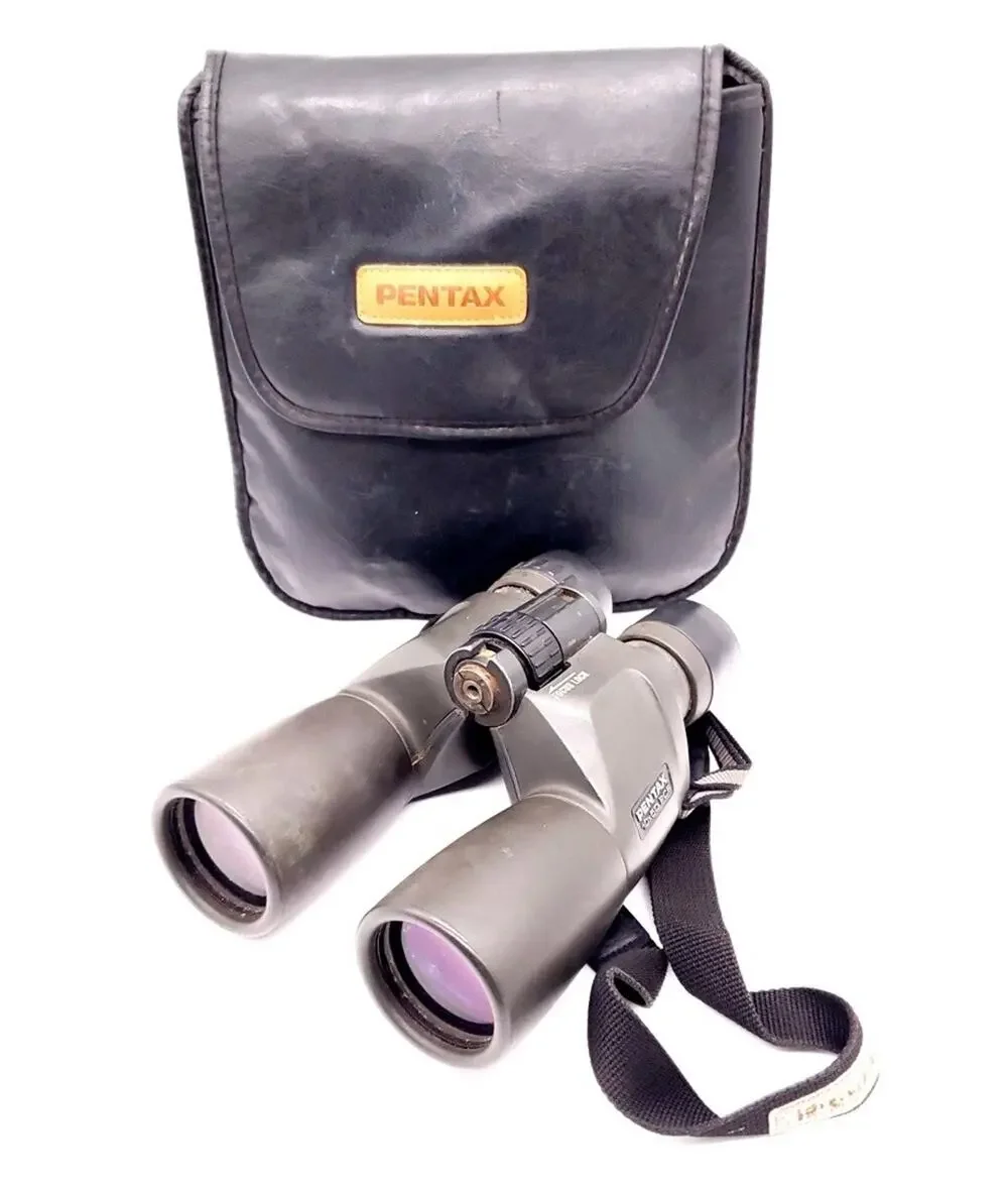 VTG Pentax 10X50 PCF Binoculars Asahi Opt Co W/ Case Japan 6.5 Degree W/ Bag